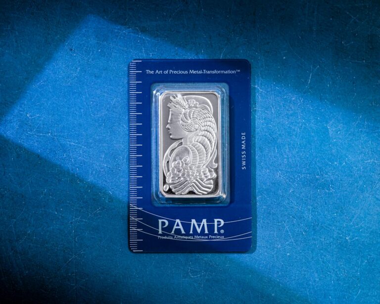 palladium bar on blue surface