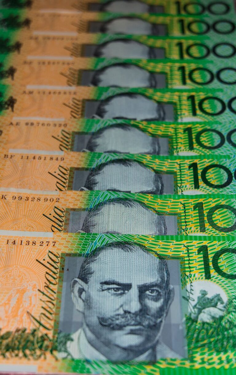 close up shot of australian dollar